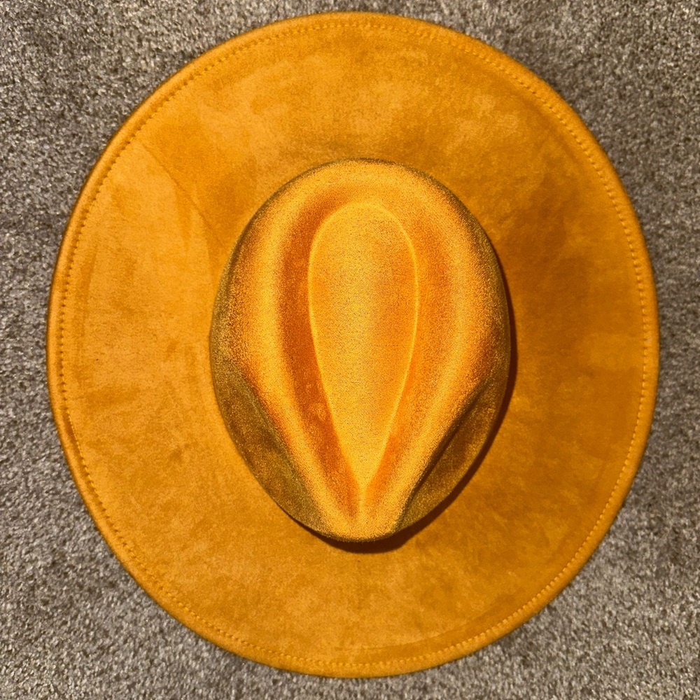 Mustard wide brim hat